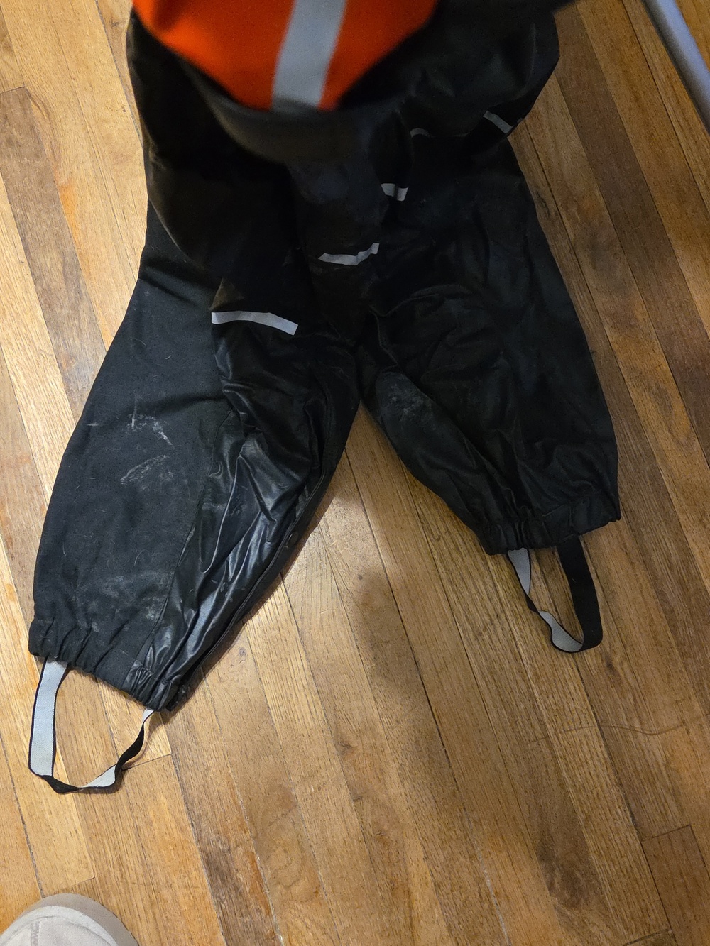 Harley-Davidson Black and Orange Motorcycle One Piece Mens Rainsuit  Size L - Picture 9 of 9